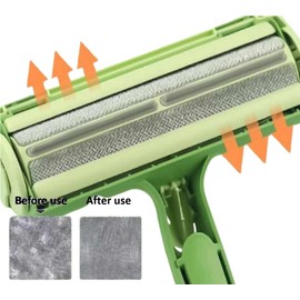 Generic Pet Hair Remover Roller Reusable cat and Dog Hair Remover for Furniture Couch Carpet Car Seats Self-Clothing, Blue