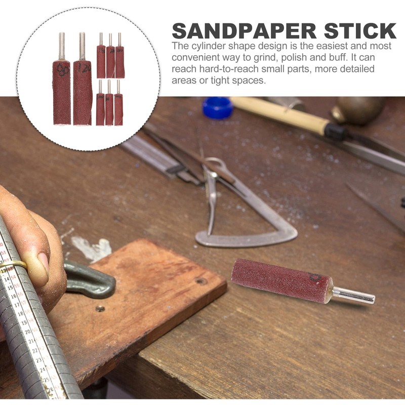 Angoily 8 Pcs Sanding Drum Kit,Sanding Mandrel Spindle Sander Adaptor