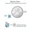 ChicSilver March Birthstone Earrings for Women 925 Sterling Silver Small