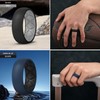 Egnaro Silicone Ring Men 1/4/5/6/7 Multipack of Breathable Mens Silicone