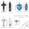 Fumete 6 Pcs Ashes Necklace Urn Jewelry for Human Ashes
