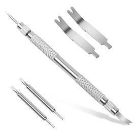 Nivofu Watch Spring Bars Tool, Watch Strap Change Tool, Watch Spring Bar Tool for Replacing Spring Bars on Watch Straps and Watchmaker Tools, Pack of 5, Silver, silver