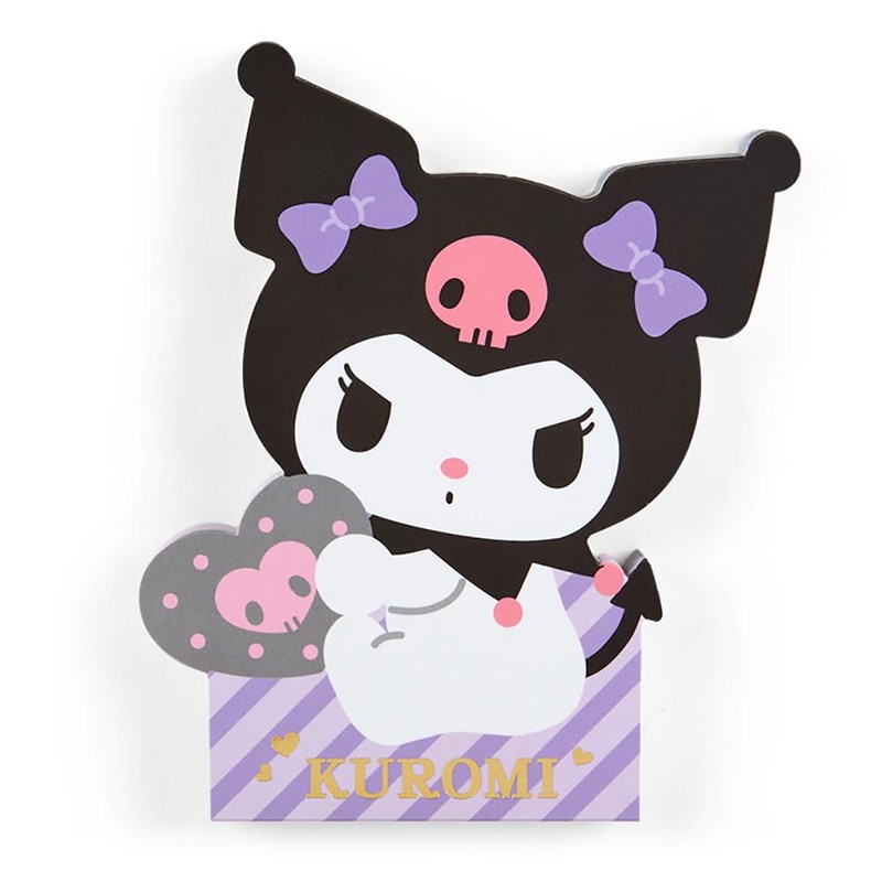 Sanrio 462161 Kuromi Character Shaped Memo, 5.0 x 4.3 x