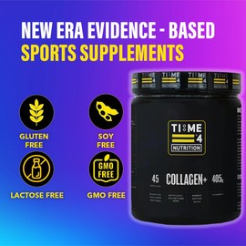 Time 4 Nutrition Time 4 Collagen + 45 Servings C Pure Hydrolysed Collagen Powder for Women & Men, MSM, Silica from Bamboo & Vitamin C C Collagen Protein Powder for Joint Care, Bones, Hair, Nails, Skin & Wrinkles