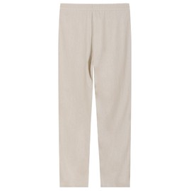 Weintee Women's 34" Inseam Tall Linen Pants with Pockets L Dark Khaki