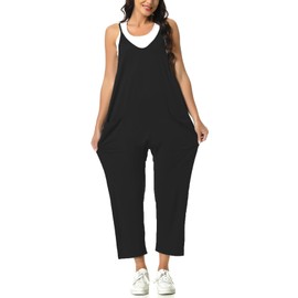 HAILTH Rompers for Women Casual Summer Jumpsuits Sleeveless Loose Spaghetti Strap Baggy Overalls Jumpers with Pockets Free People Jumpsuit Dupes 2023New