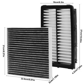 BX-Good Cabin Engine Air Filter for Hyundai Santa Cruz 2.5L L4 2025 2024 2023 2022 (Except Hybrid)