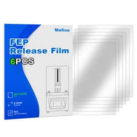 6PCS FEP Film Release Film 206x146x0.15mm for ELEGOO Mars 4, Mars 5, Mars 5 Ultra, Resin Tank Fep Replacement,3D Printer Accessories