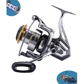 Fishing Reel – Spinning & Baitcasting, HJ Baitcast 6000 Size, 10+1 BB, 5.1:1 Gear Ratio, 33LB Max Drag, 0.95lb Weight for Saltwater & Freshwater Fishing