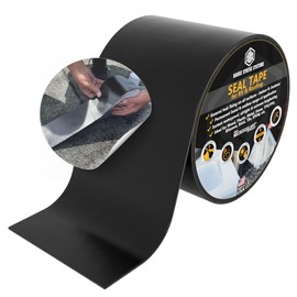 Hanse Syntec Systems HSS Sealant Tape with MicroSealant - Waterproof Commercial Roofing Tape for Roof and RV Repair - UV- & Weatherproof - Black - 6 inch x 25 ft.