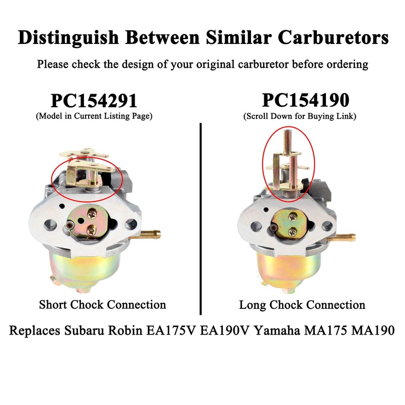 Pro Chaser EA175V EA190V Carburetor for Subaru Robin EA190V 2700PSI