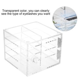 Transparent Makeup Organiser, Eyelash Storage Box, 8 Layers False Eyelash Extension Display Box, Acrylic Eyelash Storage Box, False Eyelash Organizer Tool