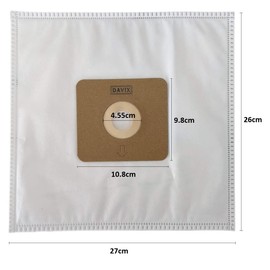 DAVIX [5 Pack] Vacuum Dust Bags for Eureka Optima NEN200C Bagged Canister, Tear-Resistant Non-Woven Fabric Lightweight Vacuum Dust Bags