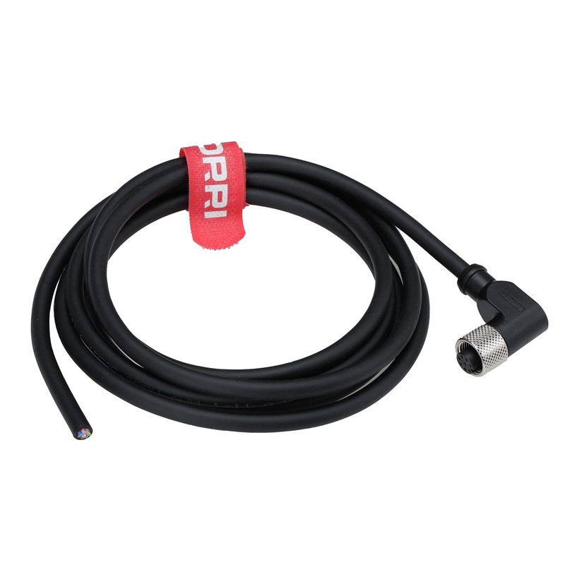 DRRI M12 Right Angle 8-Pins Female Sensor Connector to Fly