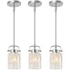 FDPBY Chrome Pendant Lights Kitchen Island 3 Pack 3.93" Mini