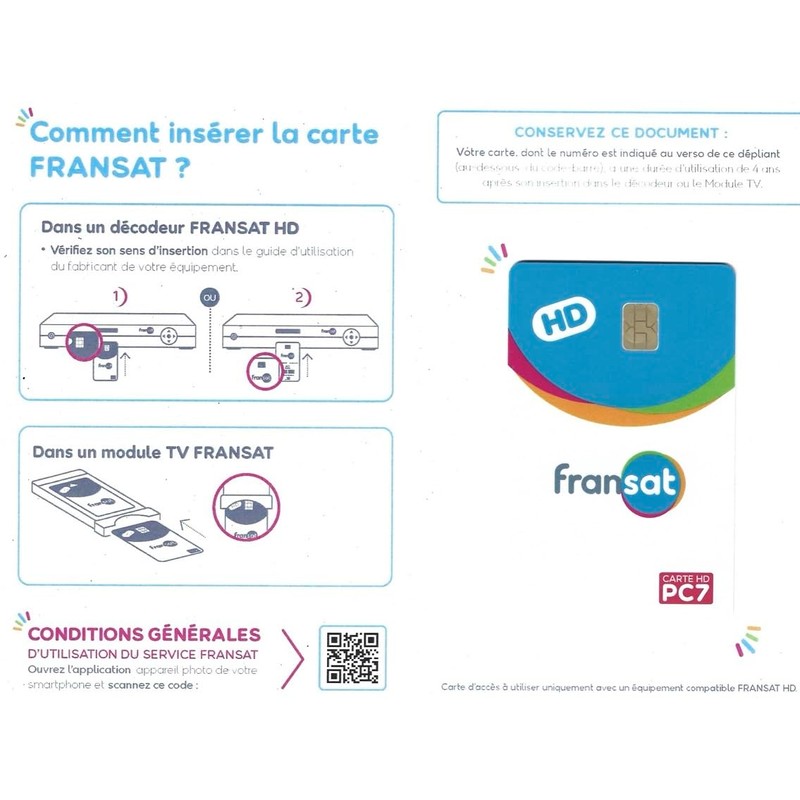 FRANSAT PC7 HD Card – Valid for 4 Years