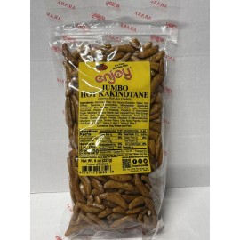 Enjoy Jumbo Hot Kakinotane Japanese Rice Cracker 8oz Resealable Bag x1