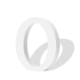 Wolwefa 3 Inch Wooden Letters, White Wood Letters,3 Inch White Wooden Alphabet Letters, Standing Letters Wood Unfinished Letter for Wall Decor Birthday Party Crafts Projects - O