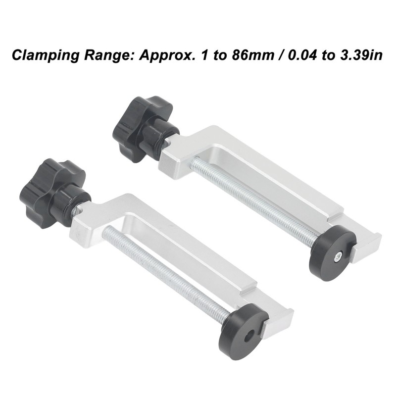 2Pcs Woodworking Fence Clamp Aluminum Alloy Multifunctional Woodworking Fence Fixing