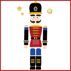 10 Pcs Christmas Nutcracker Refrigerator Magnets Xmas Nutcracker Fridge Magnet Stickers Cute Funny Soldier Nutcracker Sign Christmas Holiday Door Garage Office Cabinets Decoration (Red Blue,Lovely)