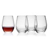 Mikasa Ciara Set of 4 Stemless Red White Wine Glasses,