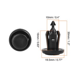 X AUTOHAUX 40 x Plastic Retaining Mudguard Pressure Type Clip 91506-S9A-003 Black