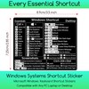 2-Pack丨Windows Shortcut Sticker丨, Keyboard Shortcut Vinyl Sticker, Laptop Keyboard Shortcuts