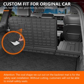 powoq 5 Seats Backrest Mat Compatible with 2022-2026 Jeep Grand Cherokee Rear Backrest Liner Replacement for 2022-2026 Jeep Grand Cherokee Accessories(Backrest Mat)