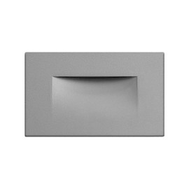 Ciata LED Stair Lights Indoor - Step Lights Outdoor Stair Light 3 Watt, Warm White Stairway Lighting for Outdoor and Indoor Stairs 3000K Concrete, Home Theater Lighting - Silver Finish, Horizontal