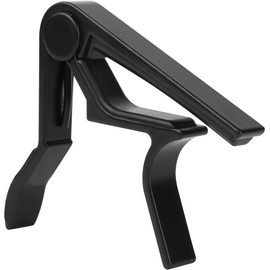 Quick Change Guitar Capo for 6-String Acoustic Guitar, Electric Guitar, Classical Guitar, Ukulele, Bass & Banjo – Ideal Guitar Accessories (Black)