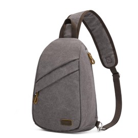 S-ZONE RFID Crossbody Sling Backpack Water Resistant Canvas Men Shoulder Chest Bag Medium Women Unisex