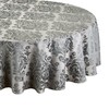 Palazzo Damask Pewter (Greyish) Christmas Round (Circular) Tablecloth Ideal For
