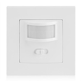 fosa PIR Sensor Light Switch, Wall Mounted, Infrared Motion Sensor, LED Light, AC 110V-240V Lamp Light Bulb Switch