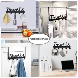 Joyoldelf Over Door Hanger, Heavy-Duty Over Door Hooks with 5 Hooks, Over Door Coat Hooks Storage for Coat, Towels, Hats, Bag, Robe