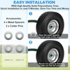 RRQ 4.10/3.50-4 Flat Free Tire and Wheel, 10" Heavy Duty