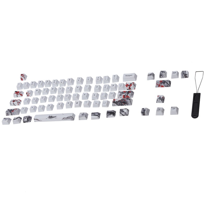 Wangjiang Plum Blossome Keycap Design Compatible with 61/64 for DIY