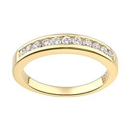 Old English Jewellers 9ct Yellow Gold on Silver 0.25ct Diamond Eternity Ring - sizes J to V (L)