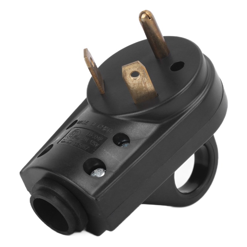 30A Male Plug Electrical Adapter with Ergonomic Grip Handle for