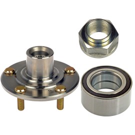 DTA D930450+NT510050 Front Wheel Hub Wheel Bearing Kit Left or Right Compatible with Acura TL CL RSX Type S Honda V6 Accord Element DX LX Only with Nut