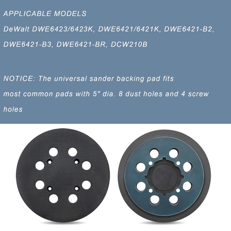 2 Pack Sander Replacement Pad, SIJDIEE 5 Inch 8 Hole
