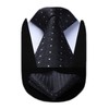 HISDERN Men's Ties Black Plaid Dots Ties and Pocket Squares