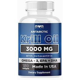 Dr. JOELS Suplemento de aceite de krill antártico MOM NUTRIX - 150 cápsulas blandas - Alta absorción de EPA, DHA, astaxantina y fosfolípidos - Sin... 