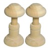 Pair of Wooden Curtain Stem Holdbacks Untre Wood Effect