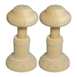 Pair of Wooden Curtain Stem Holdbacks Untre Wood Effect