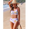 AI'MAGE Women's High Waisted Bikini Sets Tummy Control Swimsuits Front