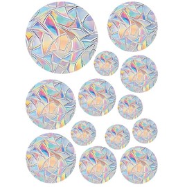 WeddHuis 13 Window Stickers, Bird Protection for Glass Panes, Prism Window Stickers, Circle, Bird, Anti-Collision Window Sticker, Anti-Collision Window Stickers