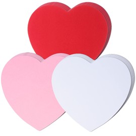 MixTeach 72 Pcs 6 Inch Large Heart Cutouts Paper Assorted Color Creative Heart Shapes Double Sided Heart Craft Dcor for Kids Love and Peace School Craft Projects, Valentines Day Craft, Red White Pink
