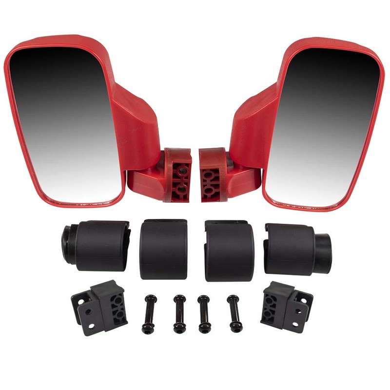NICHE Red Offroad Break-Away Side View Mirror Set for UTV