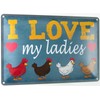 Ontrada Blechschild 20x30cm gewölbt Hühner i love my ladies Deko