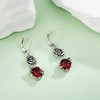 ONEFINITY Gothic Rose Flower Earrings 925 Sterling Silver Rose Flower